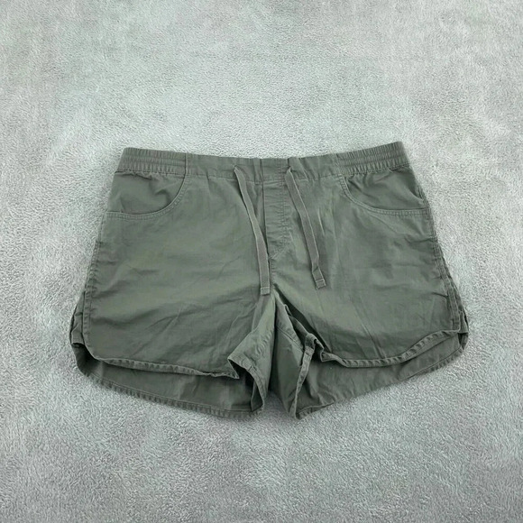 Eddie Bauer Womens Green Cotton/Spandex Shorts Size 18 0674 - Picture 1 of 8